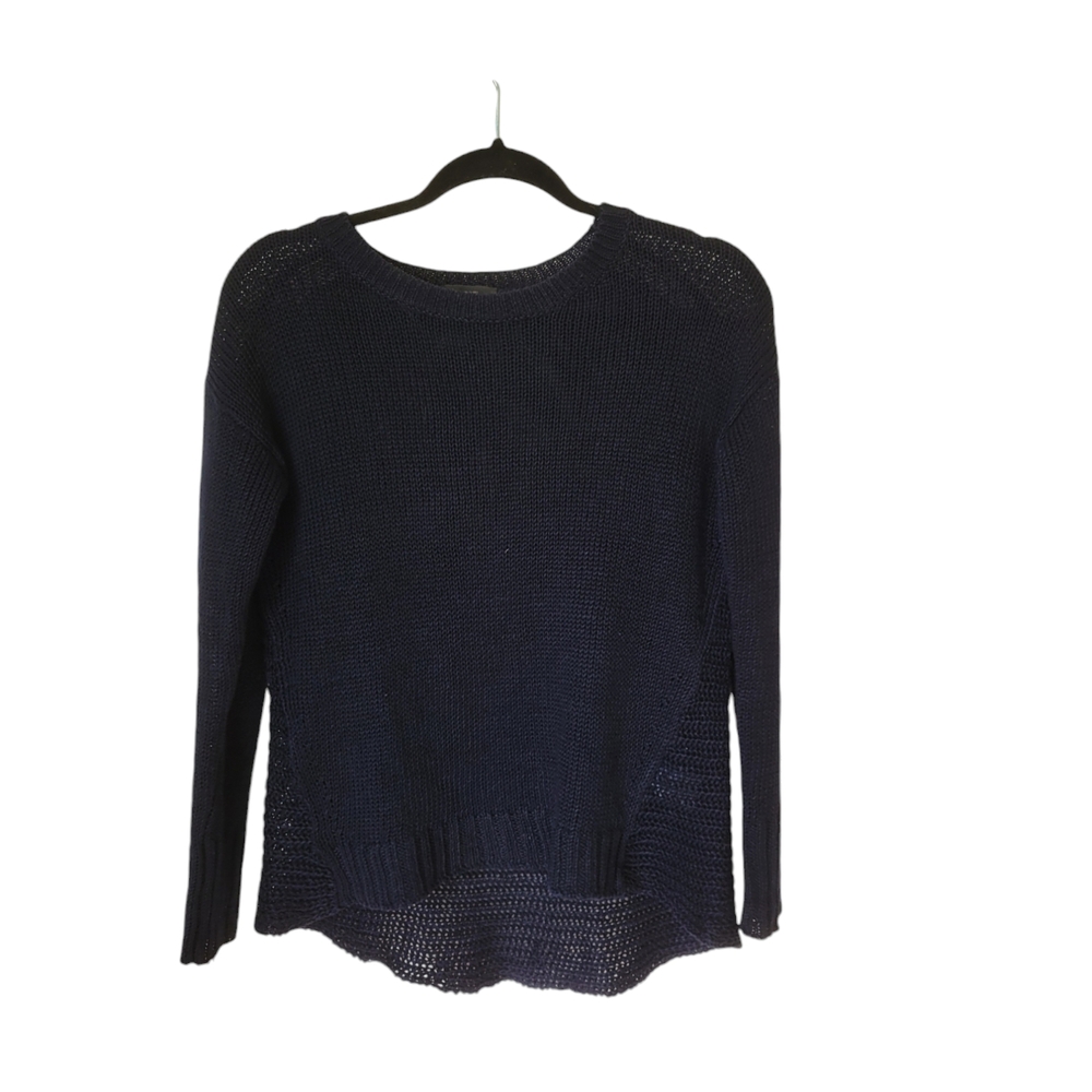 JCREW LINEN XXS Navy Blue Women's Sweater
